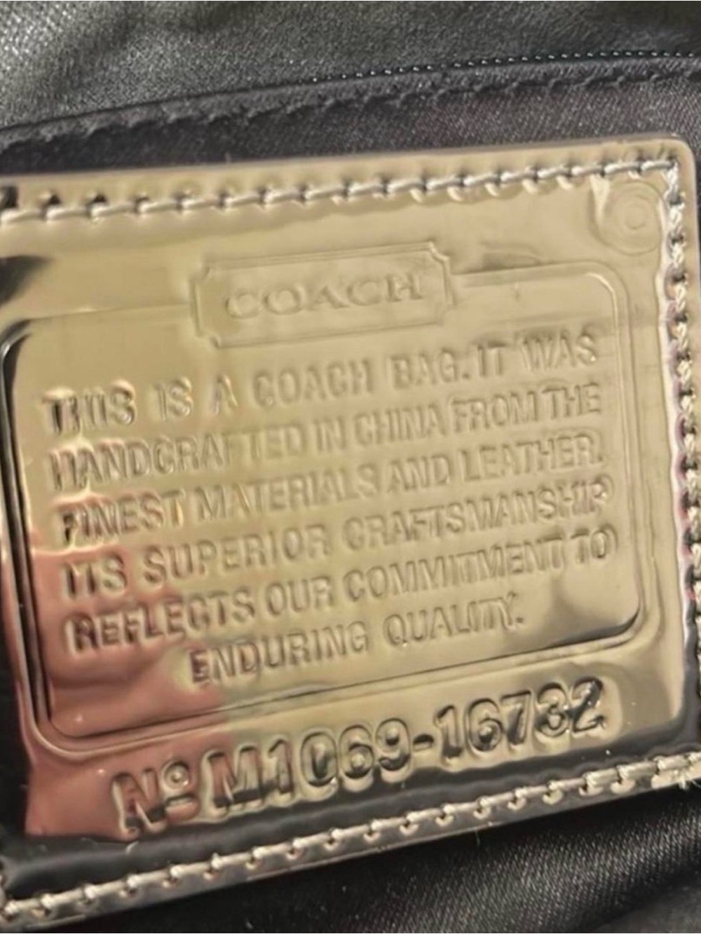 Coach Poppy Denim Patchwork Rocker Satchel - Picture 8 of 8